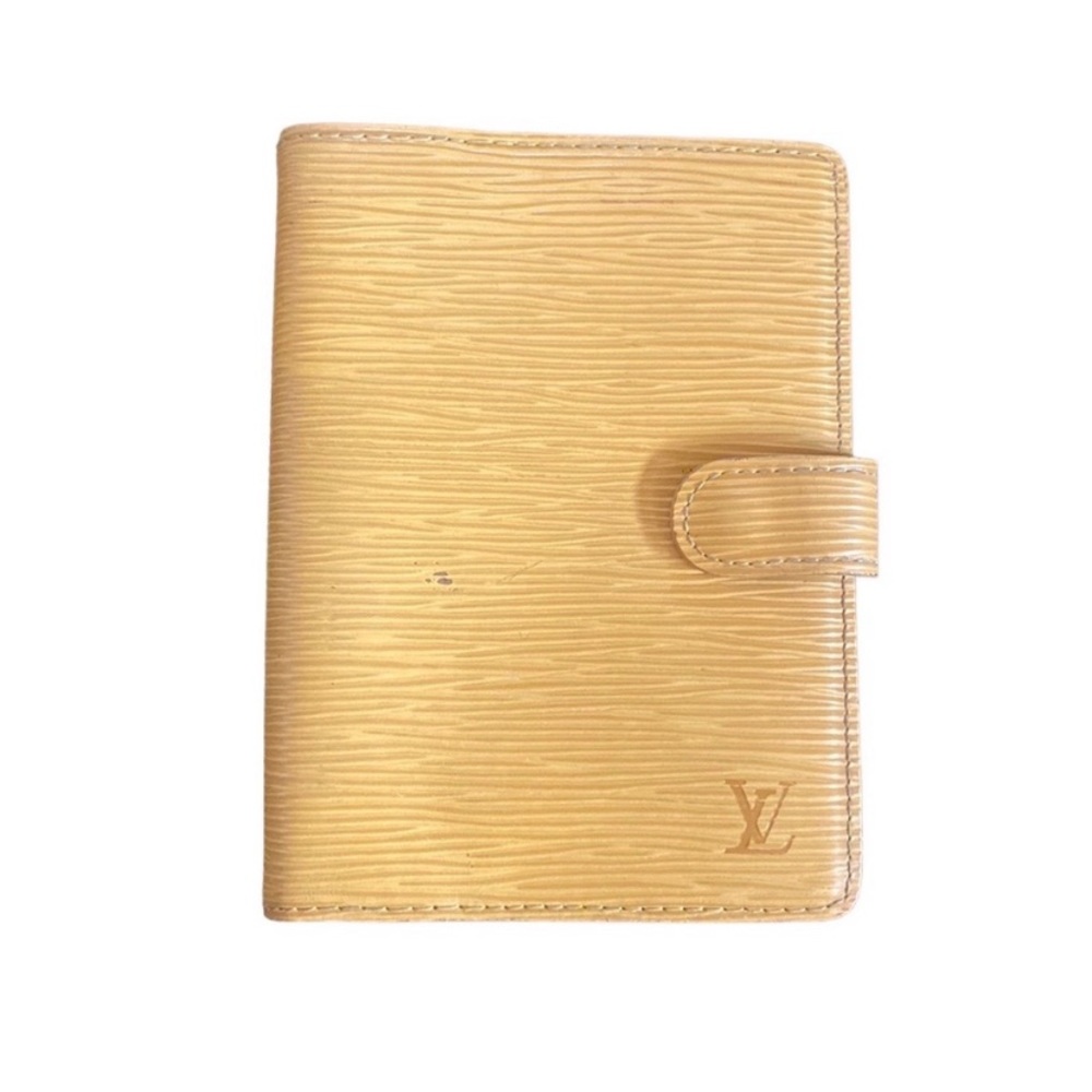 Louis Vuitton golden yellow epi leather agenda wallet